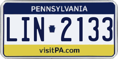 PA license plate LIN2133