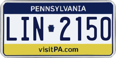 PA license plate LIN2150