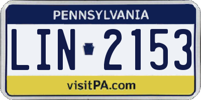 PA license plate LIN2153