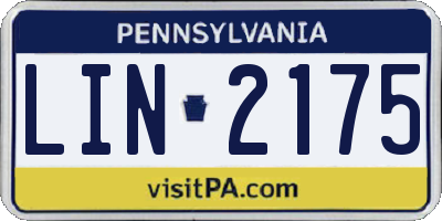 PA license plate LIN2175