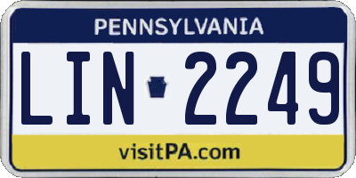 PA license plate LIN2249