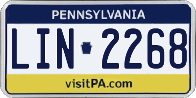 PA license plate LIN2268