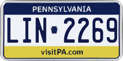 PA license plate LIN2269