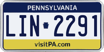 PA license plate LIN2291