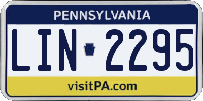 PA license plate LIN2295