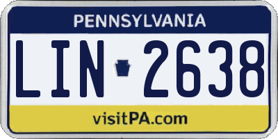 PA license plate LIN2638