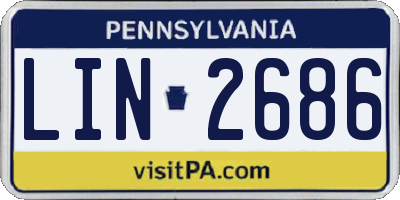 PA license plate LIN2686