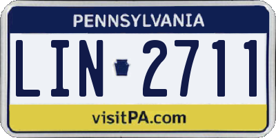 PA license plate LIN2711
