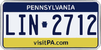 PA license plate LIN2712