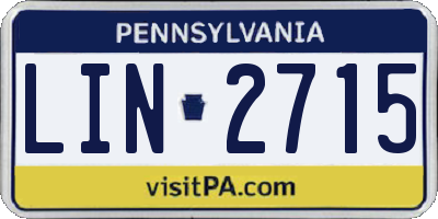 PA license plate LIN2715