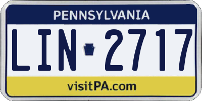 PA license plate LIN2717