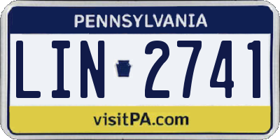 PA license plate LIN2741