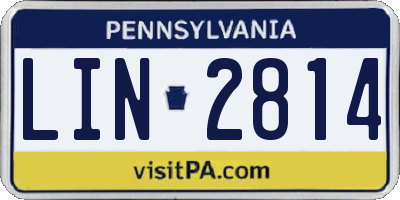 PA license plate LIN2814