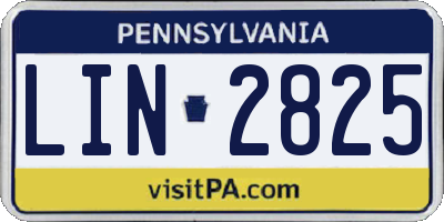 PA license plate LIN2825