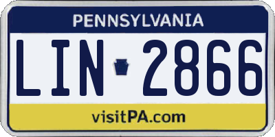 PA license plate LIN2866