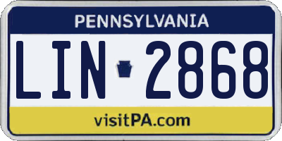 PA license plate LIN2868