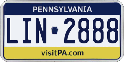 PA license plate LIN2888