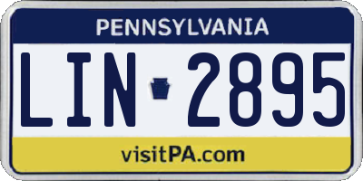 PA license plate LIN2895