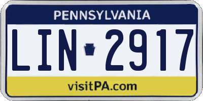 PA license plate LIN2917