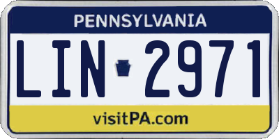 PA license plate LIN2971
