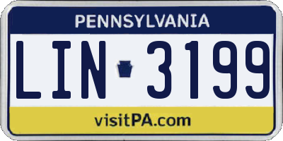 PA license plate LIN3199