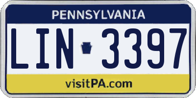 PA license plate LIN3397