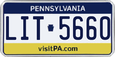 PA license plate LIT5660