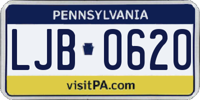 PA license plate LJB0620