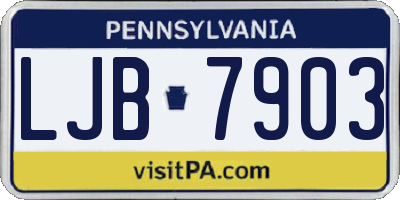 PA license plate LJB7903