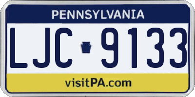 PA license plate LJC9133