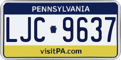 PA license plate LJC9637