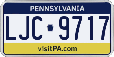 PA license plate LJC9717