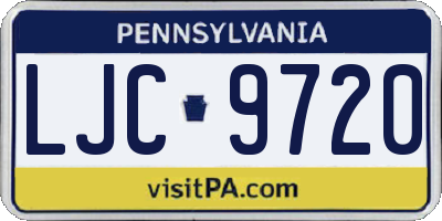 PA license plate LJC9720