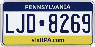 PA license plate LJD8269