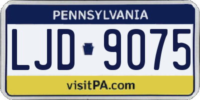 PA license plate LJD9075