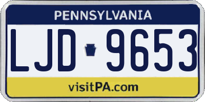 PA license plate LJD9653