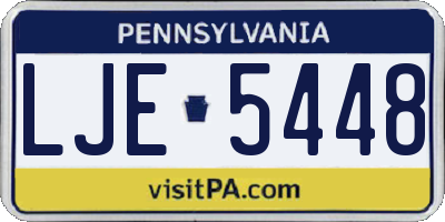 PA license plate LJE5448