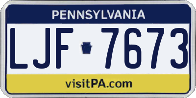 PA license plate LJF7673