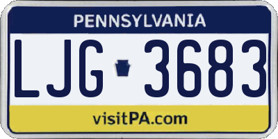 PA license plate LJG3683