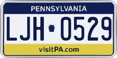 PA license plate LJH0529