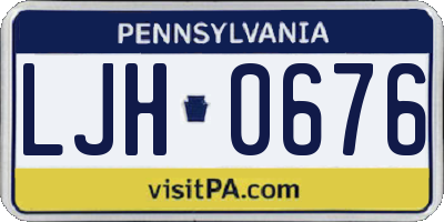 PA license plate LJH0676