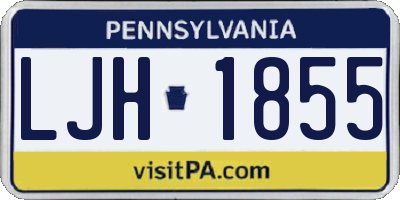 PA license plate LJH1855