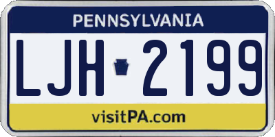 PA license plate LJH2199