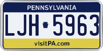 PA license plate LJH5963