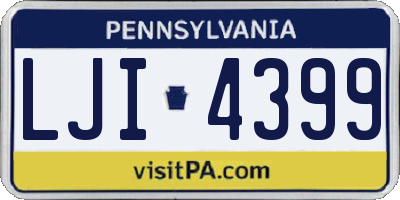 PA license plate LJI4399