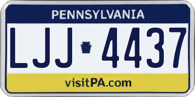 PA license plate LJJ4437
