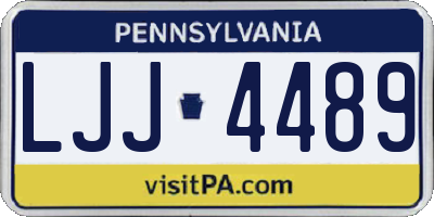 PA license plate LJJ4489