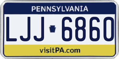 PA license plate LJJ6860