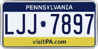 PA license plate LJJ7897
