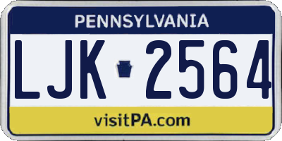PA license plate LJK2564